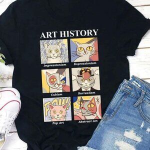 Art History Cat Vintage T-Shirt, Cat Shirt, Funny Cat